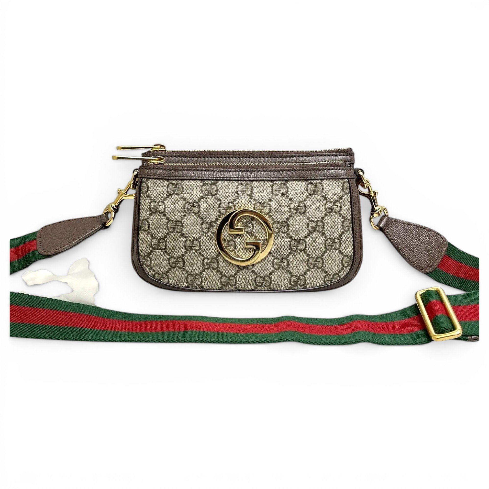 Interlocking vinyl handbag