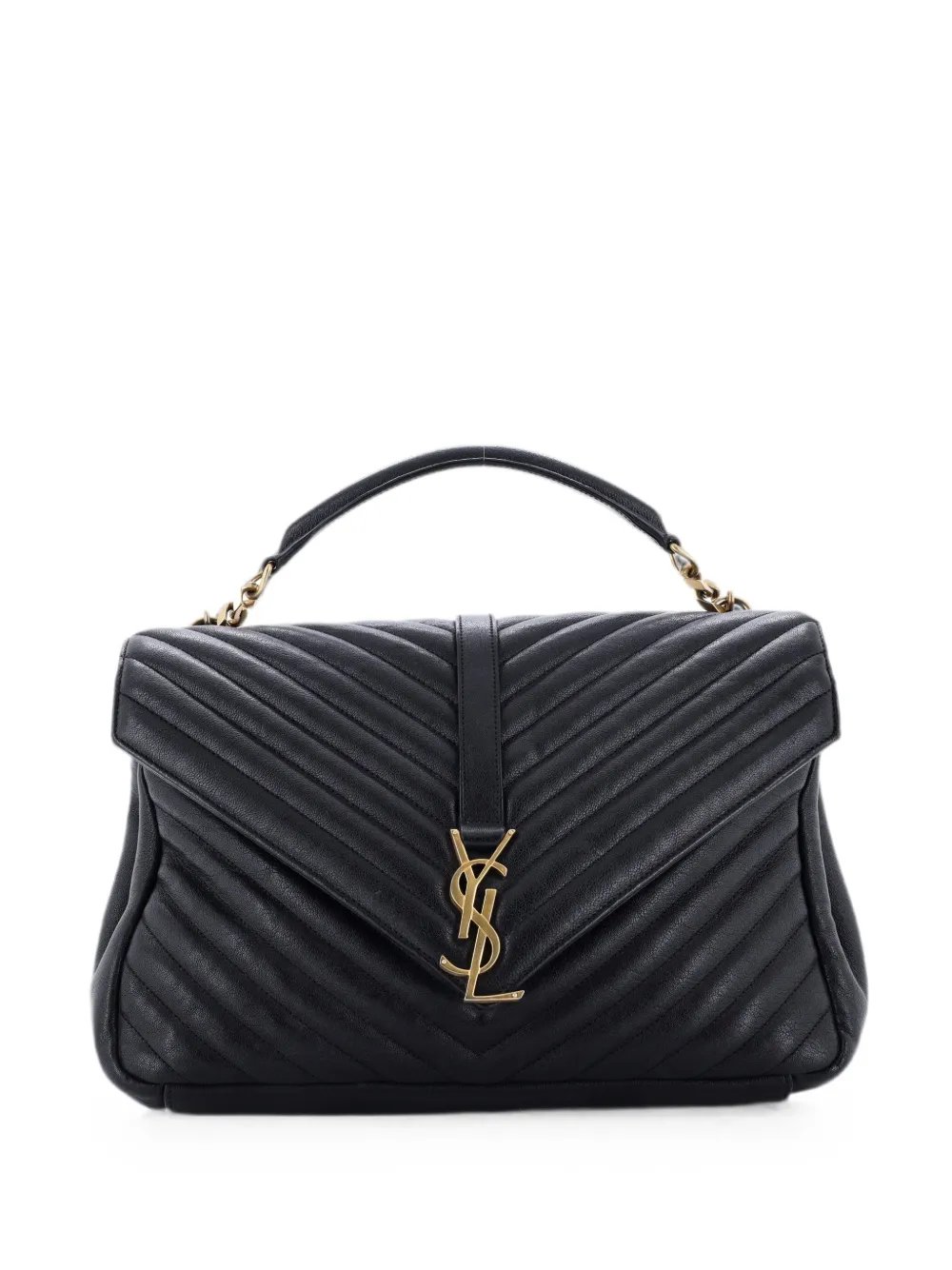 Classic Monogram College Bag Matelasse Chevron Leather Large shoulder bag