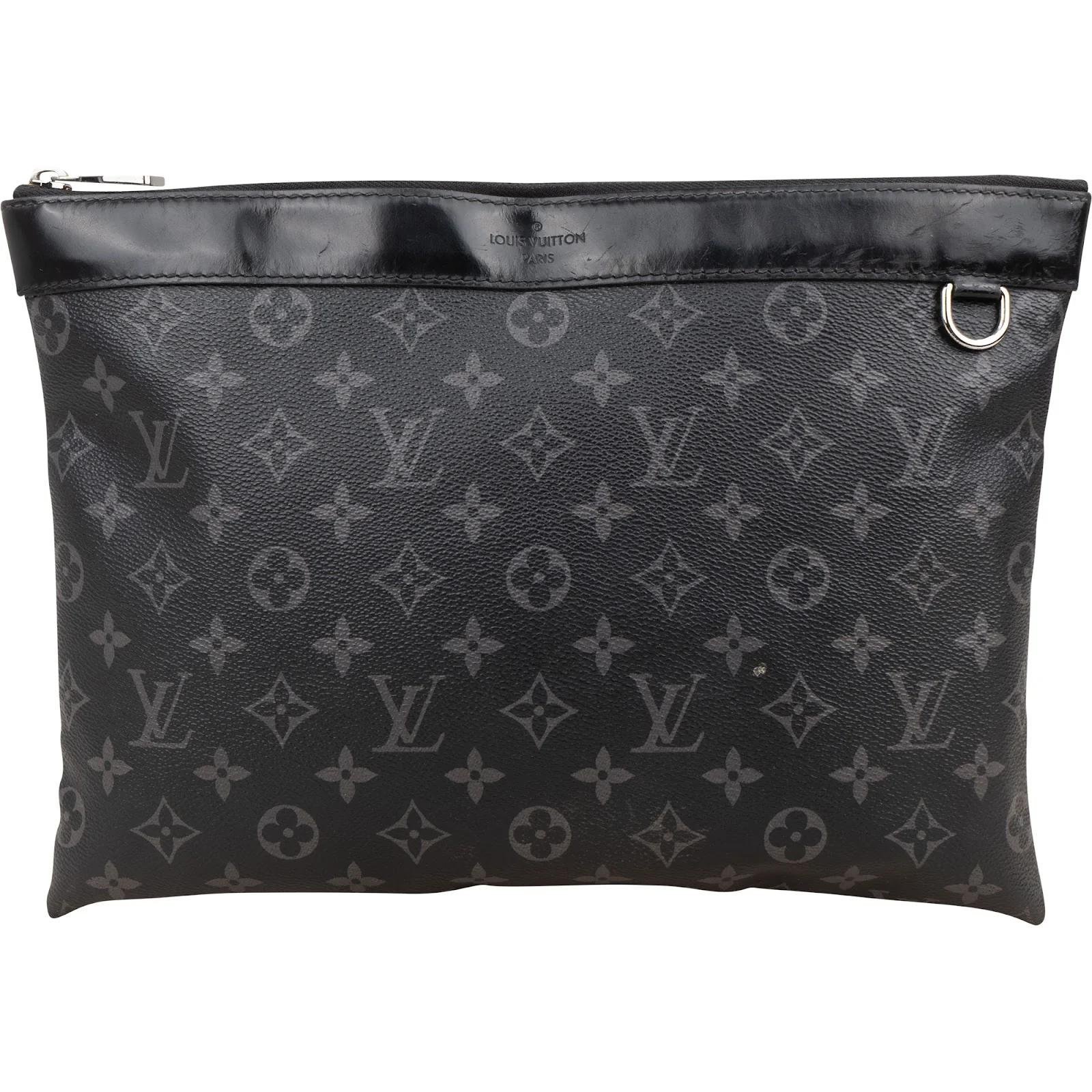 Leather clutch bag