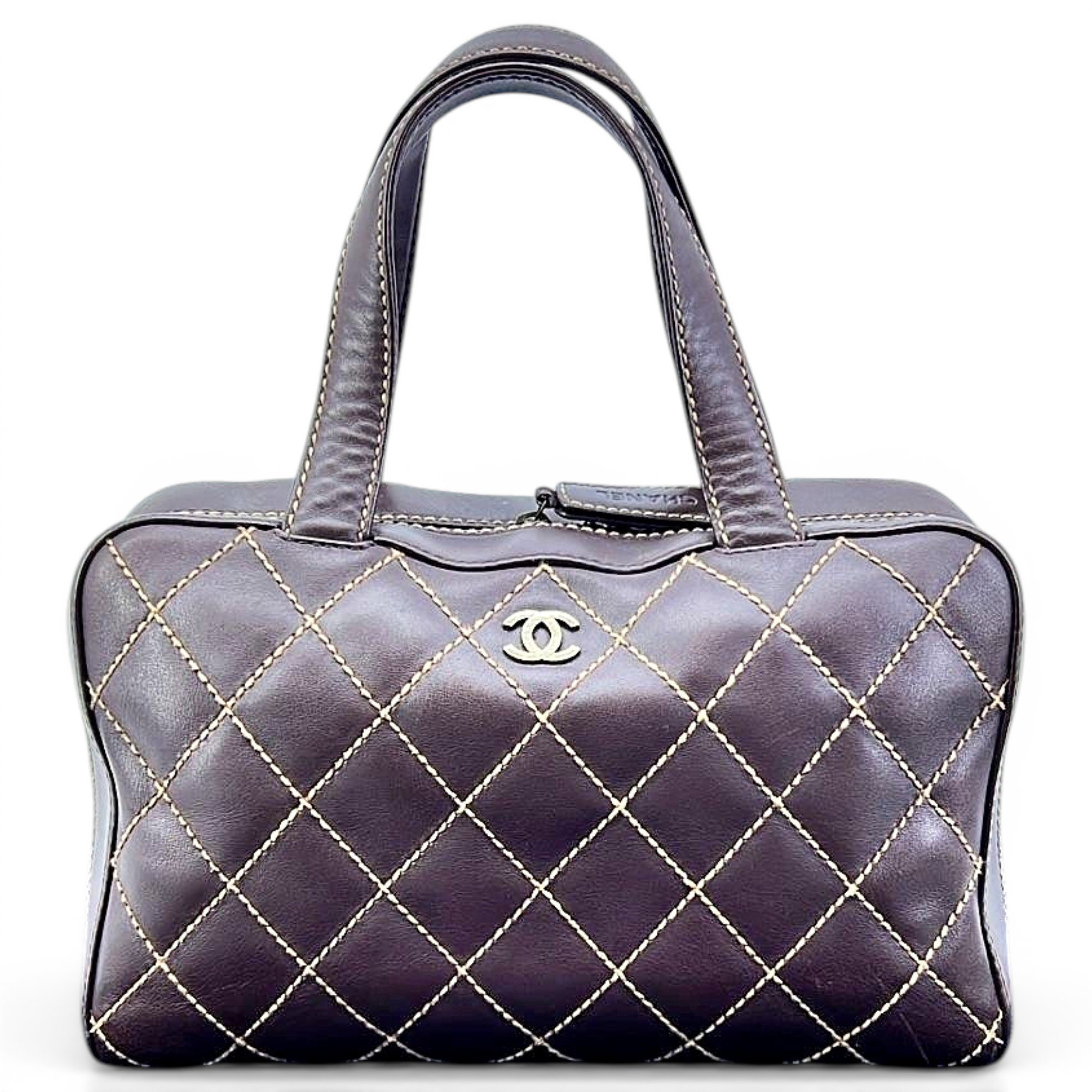Wild Stitch leather bowling bag
