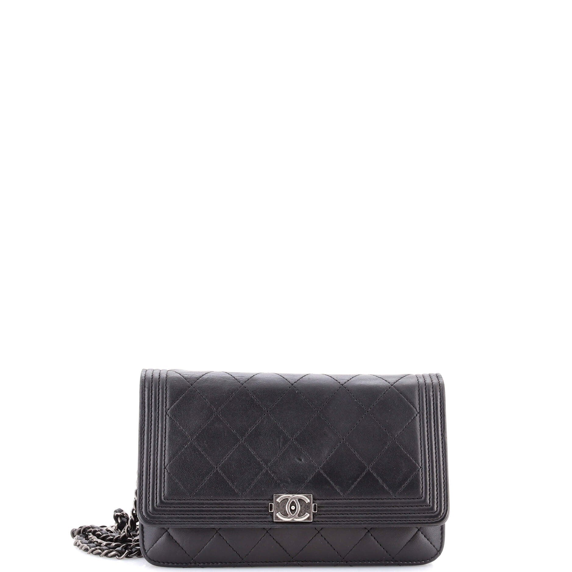 Boy Wallet on Chain Quilted Lambskin