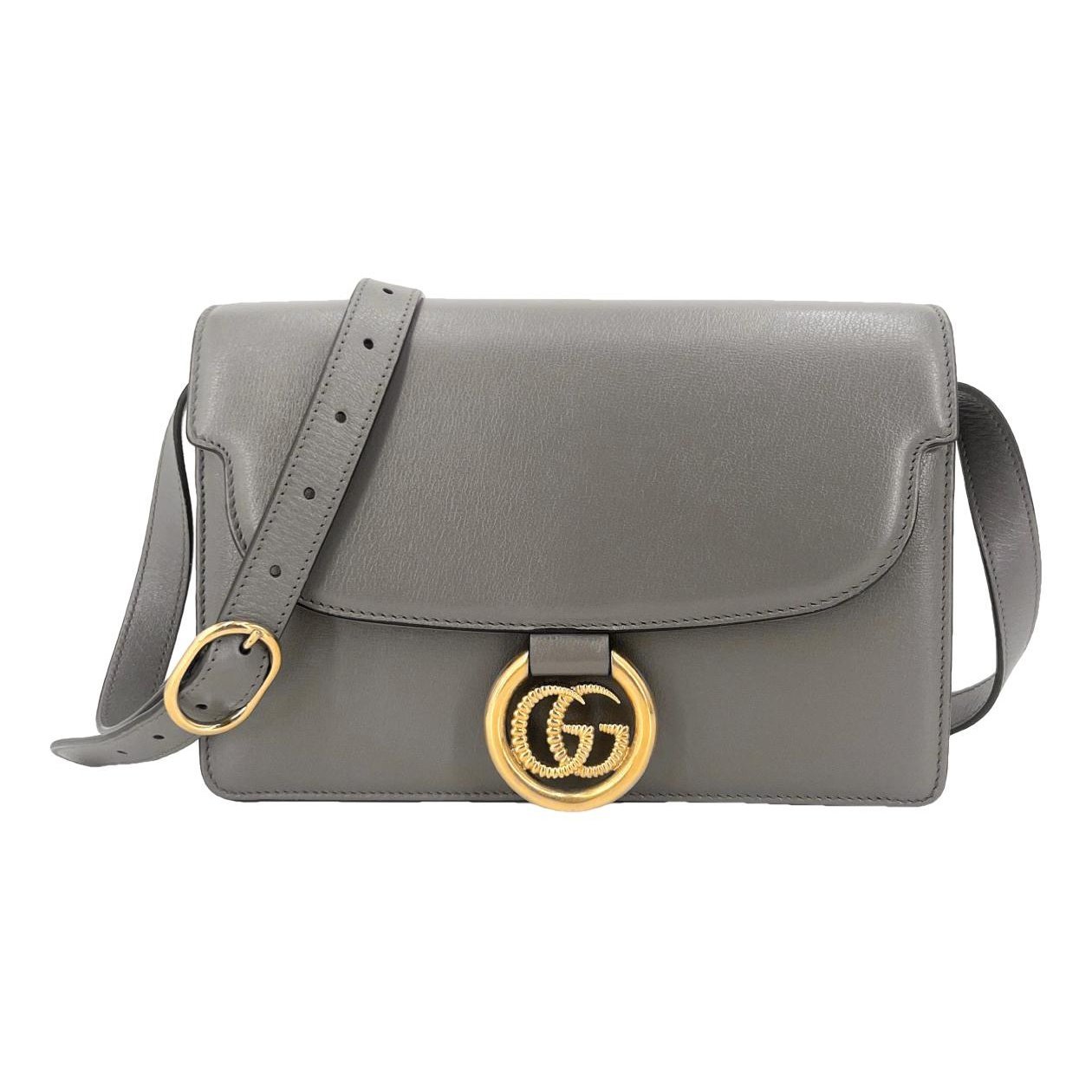 GG Ring leather crossbody bag
