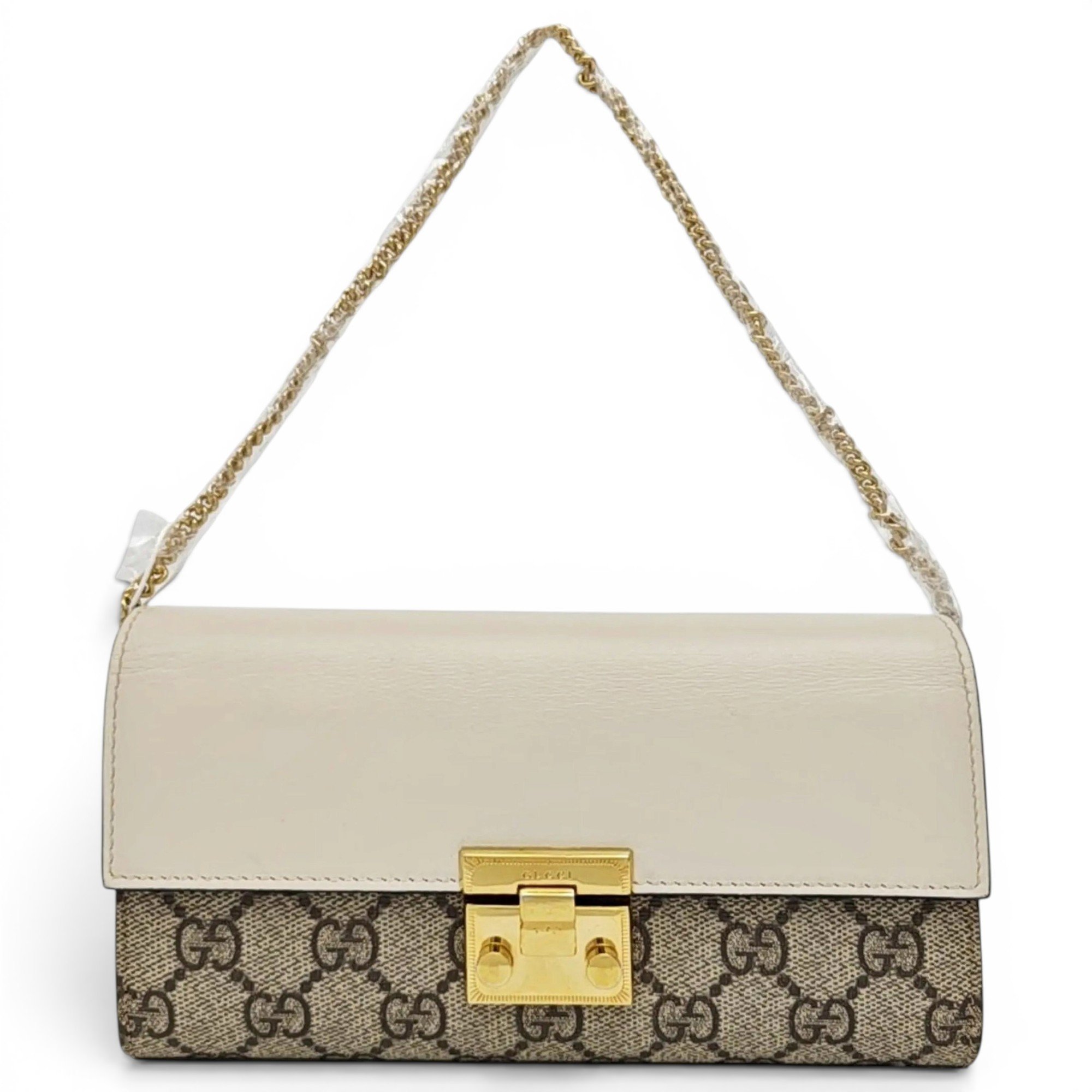Padlock leather handbag