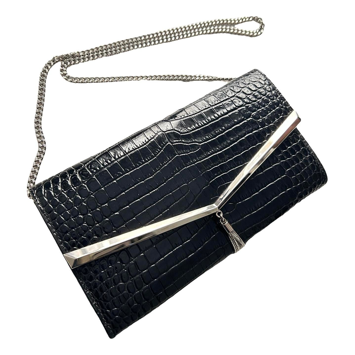 Leather clutch bag