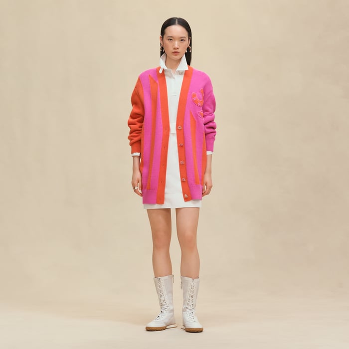 Rose Sakura Long-sleeve Long Cardigan