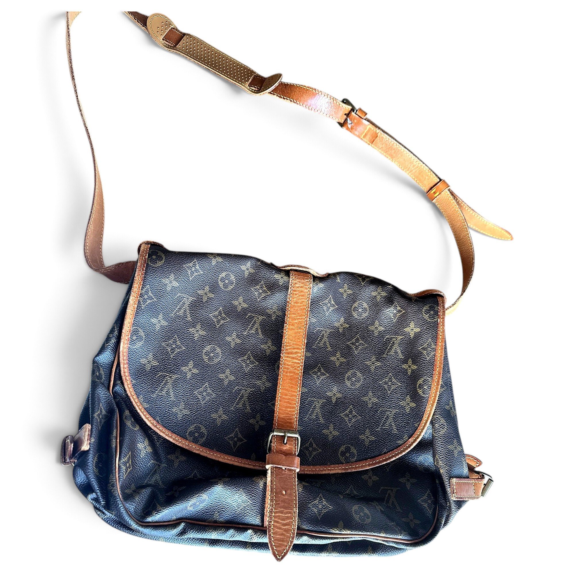 Musette leather crossbody bag
