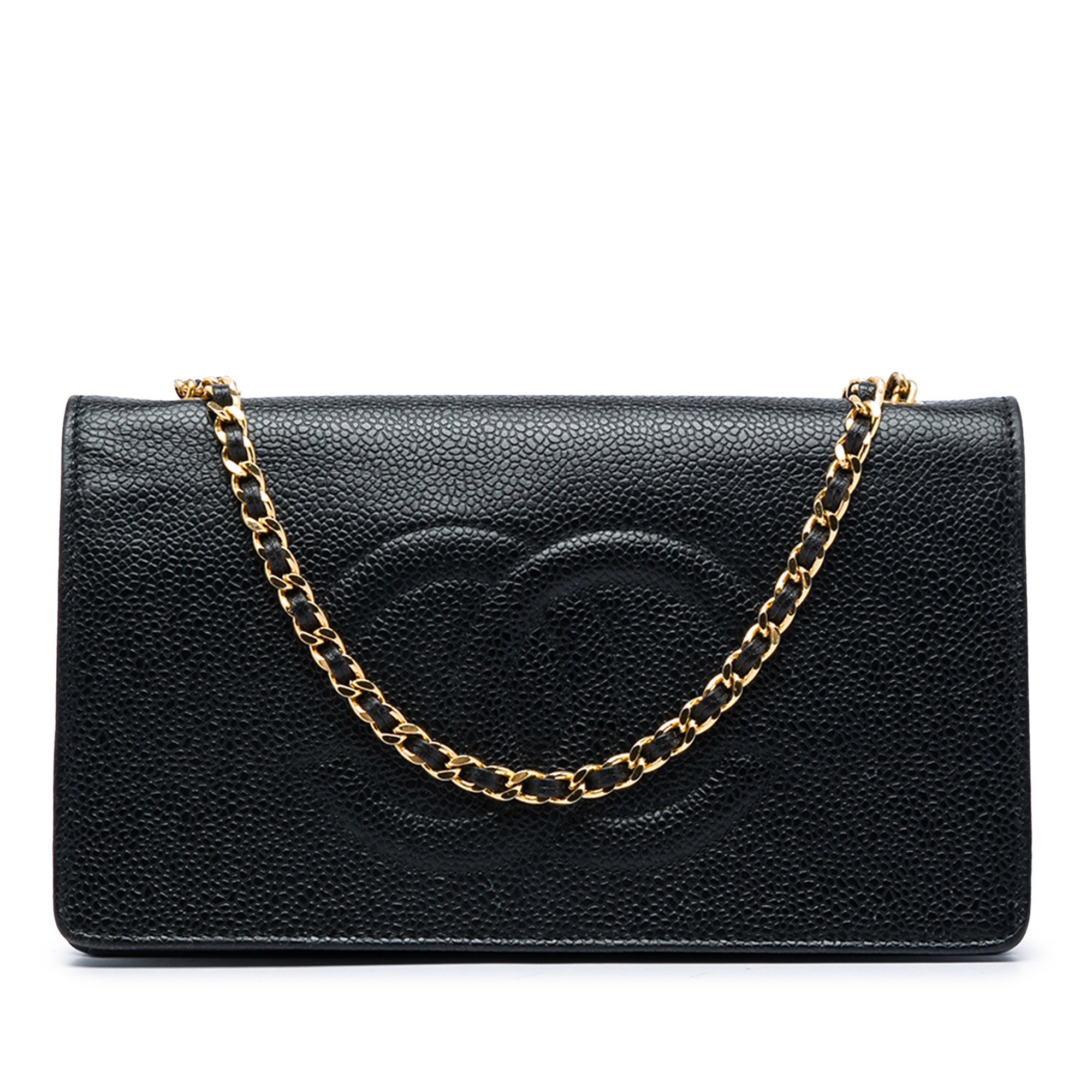 Wallet On Chain leather handbag