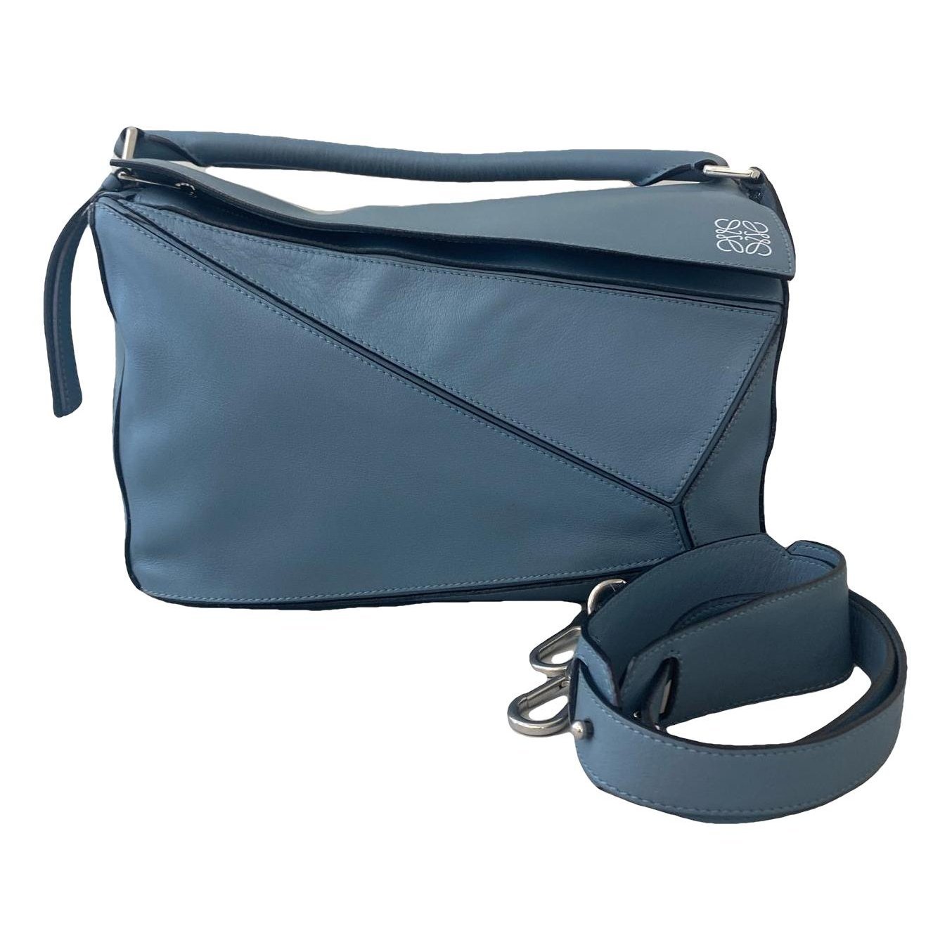 Puzzle leather handbag