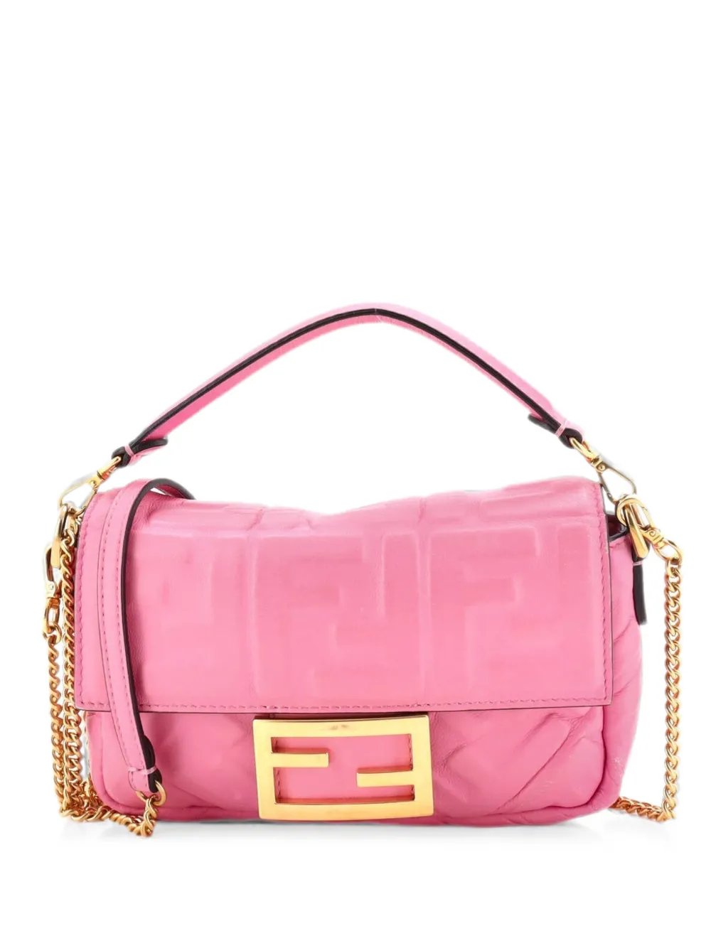 Baguette NM Bag Zucca Embossed Leather Mini crossbody bag