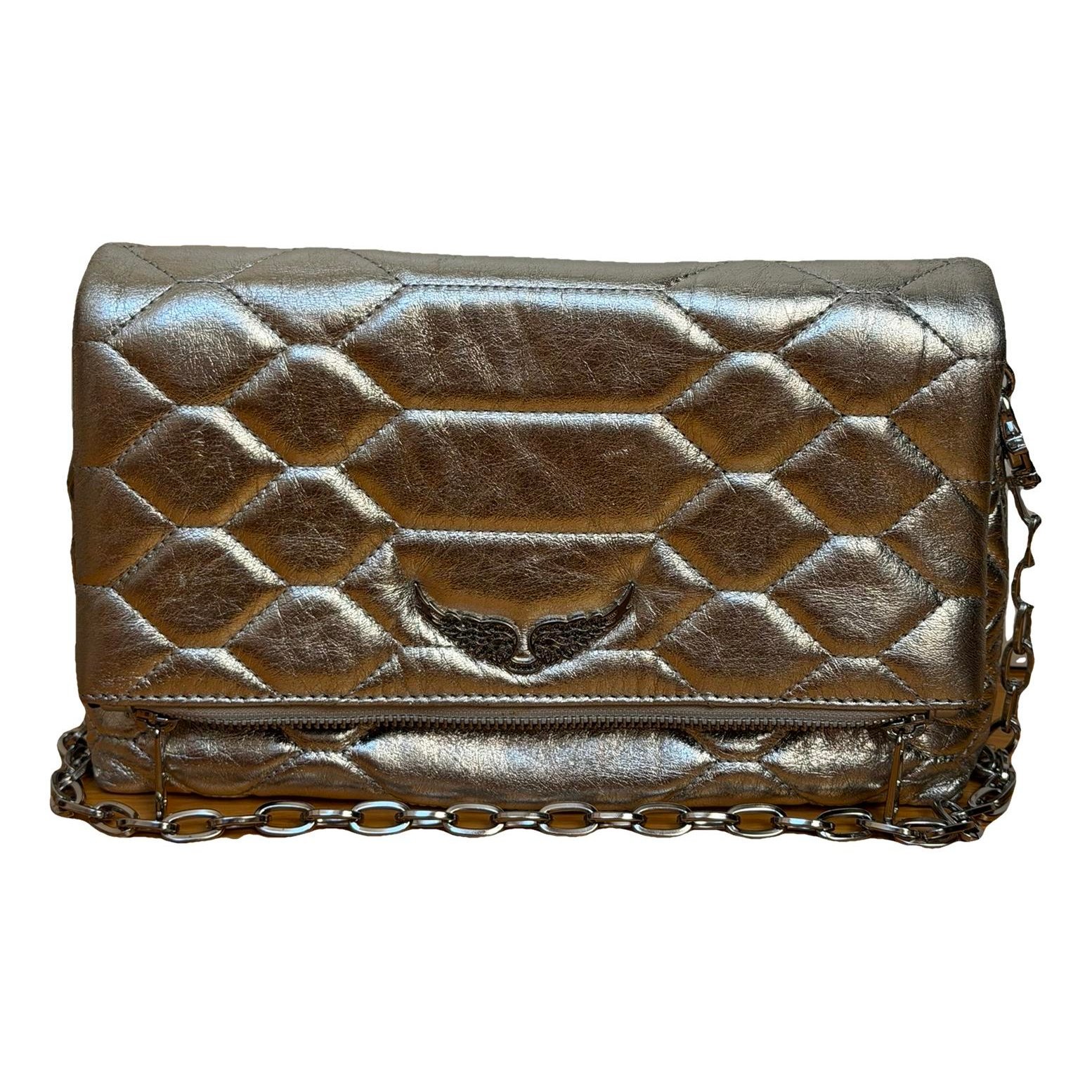 Rock leather clutch bag