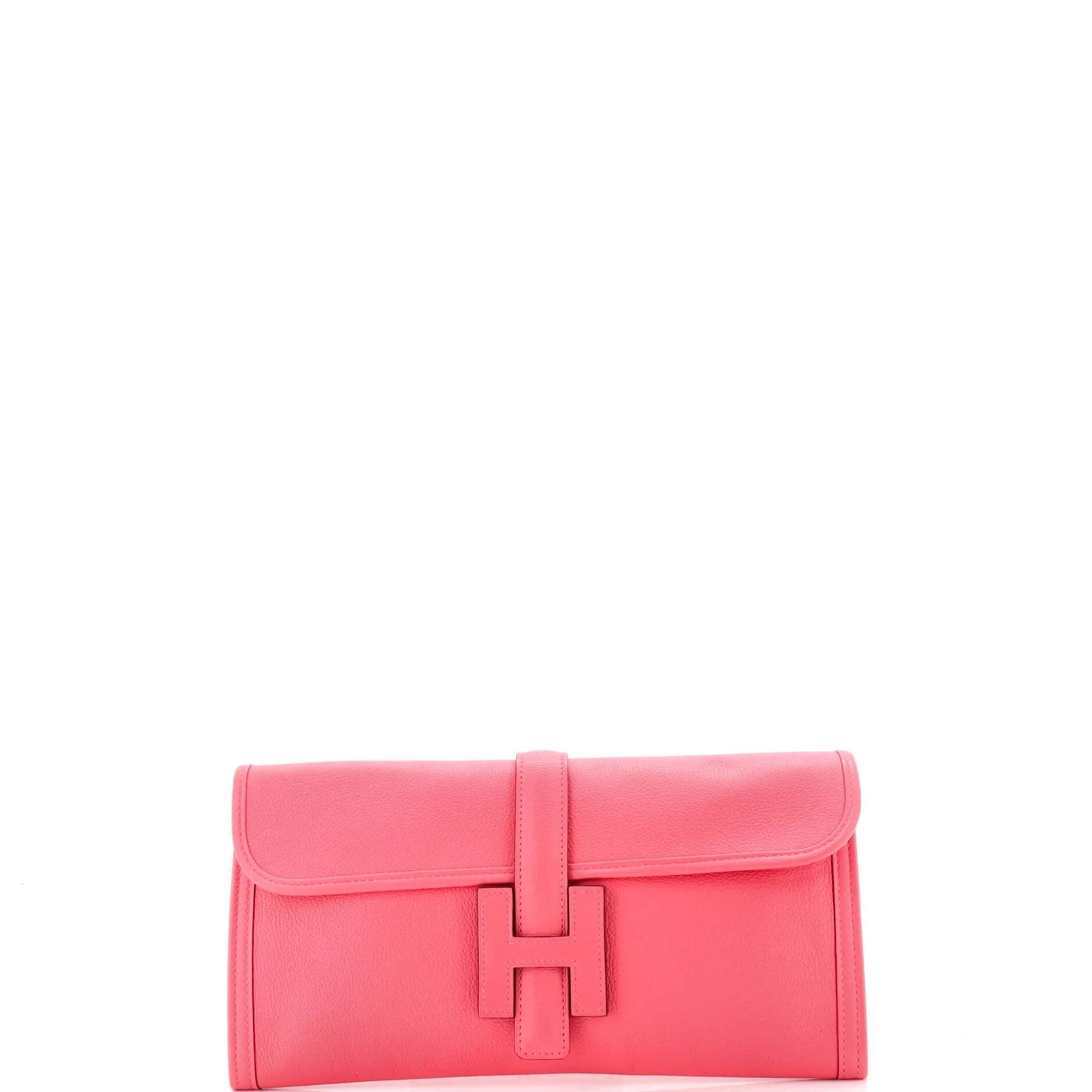 Hermes Jige Elan 29 Handbag Pink Evercolor Leather 2017