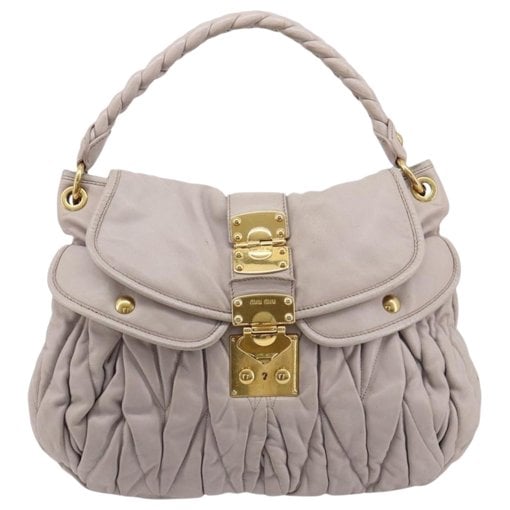 Matelassé leather handbag