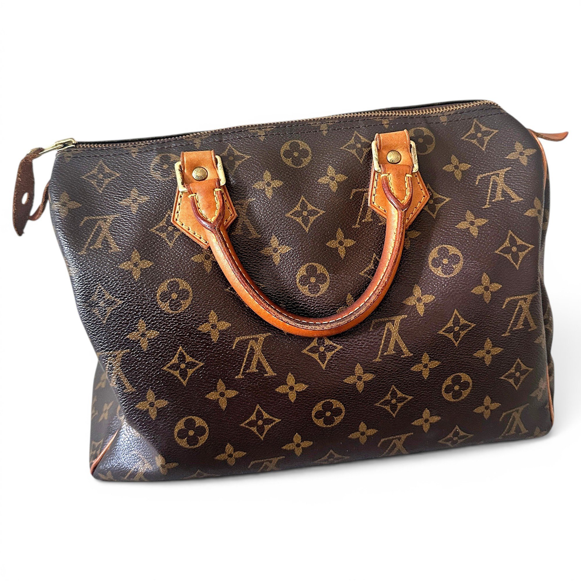 Speedy leather handbag