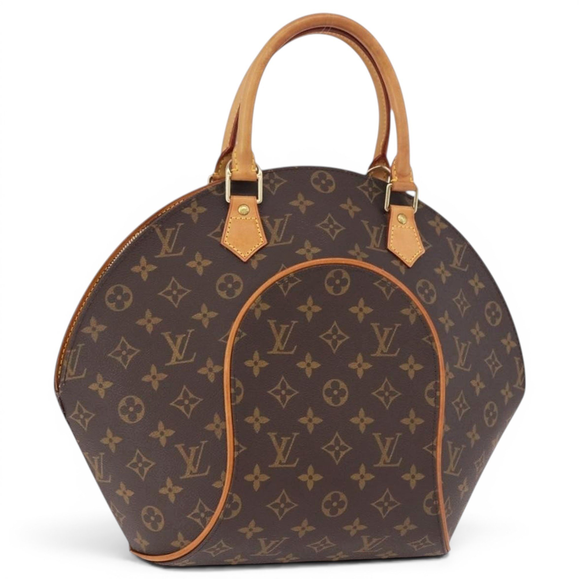 Ellipse leather handbag