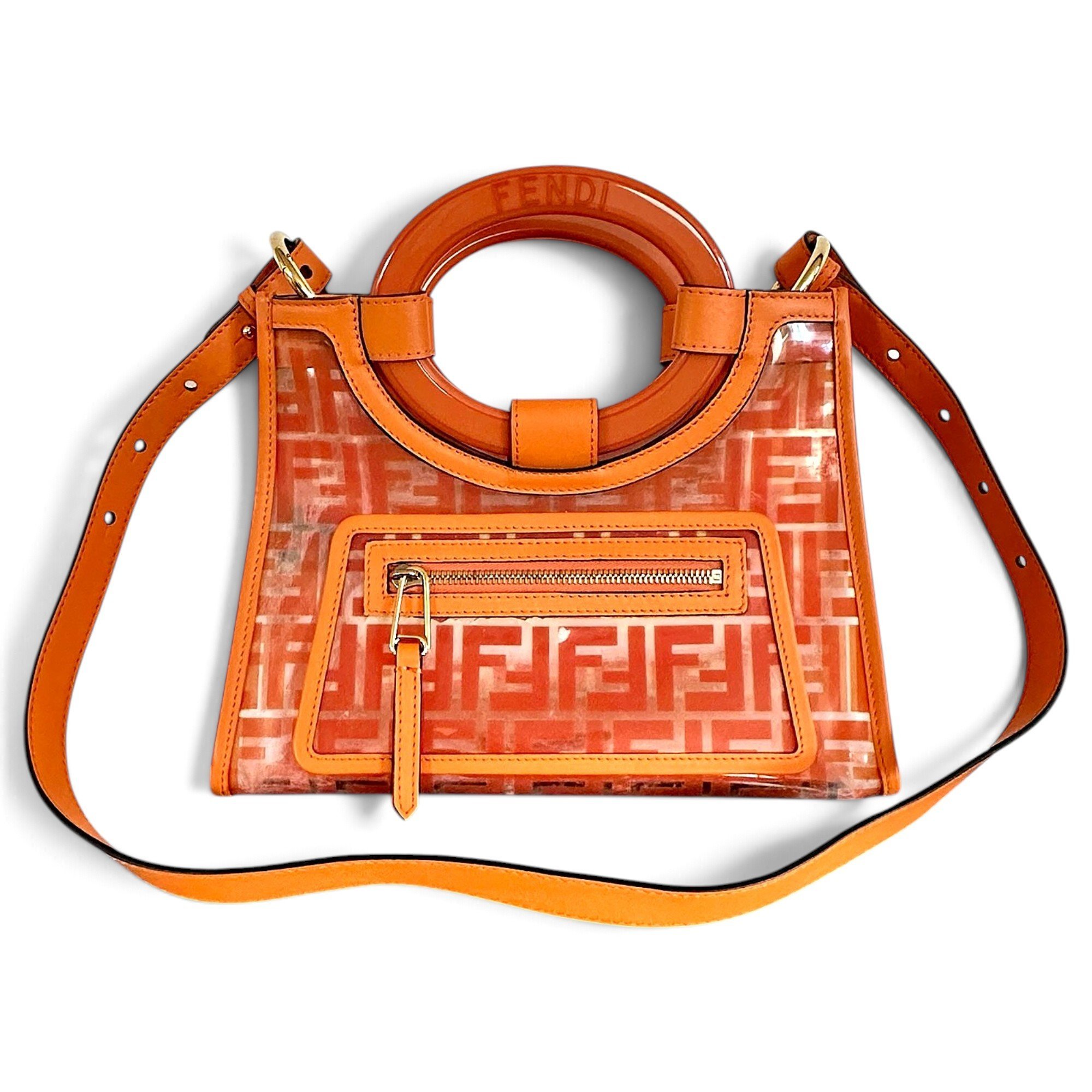 Runaway leather handbag