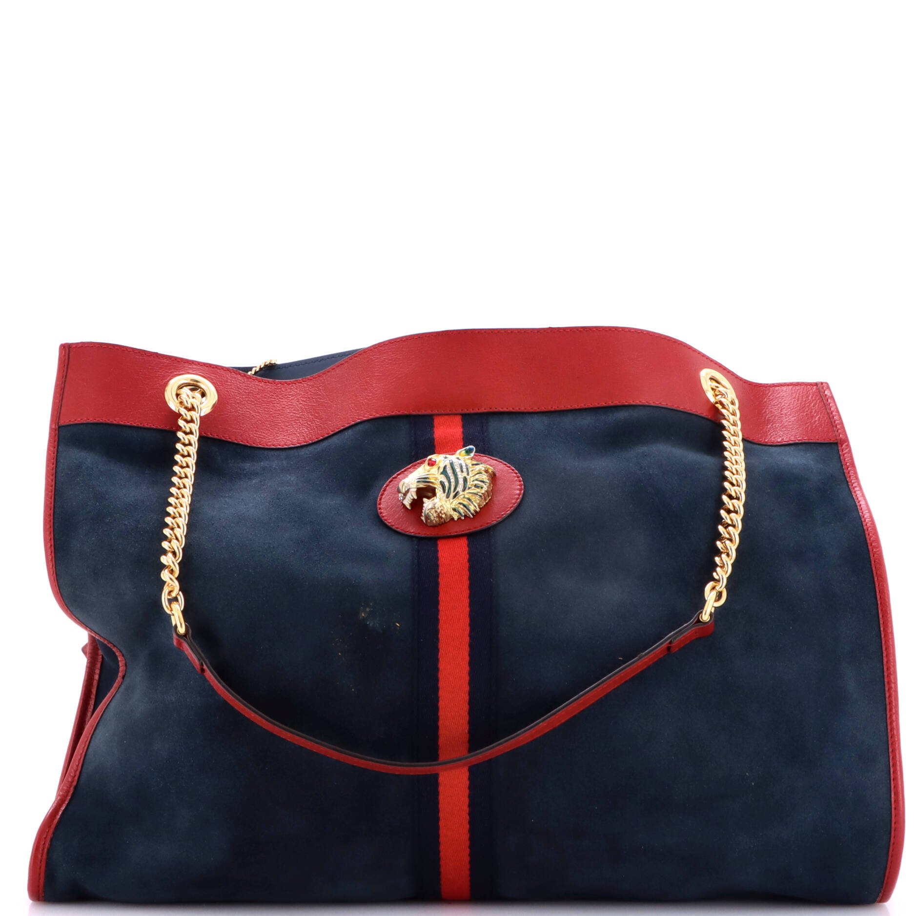 Rajah Chain Tote Suede Large