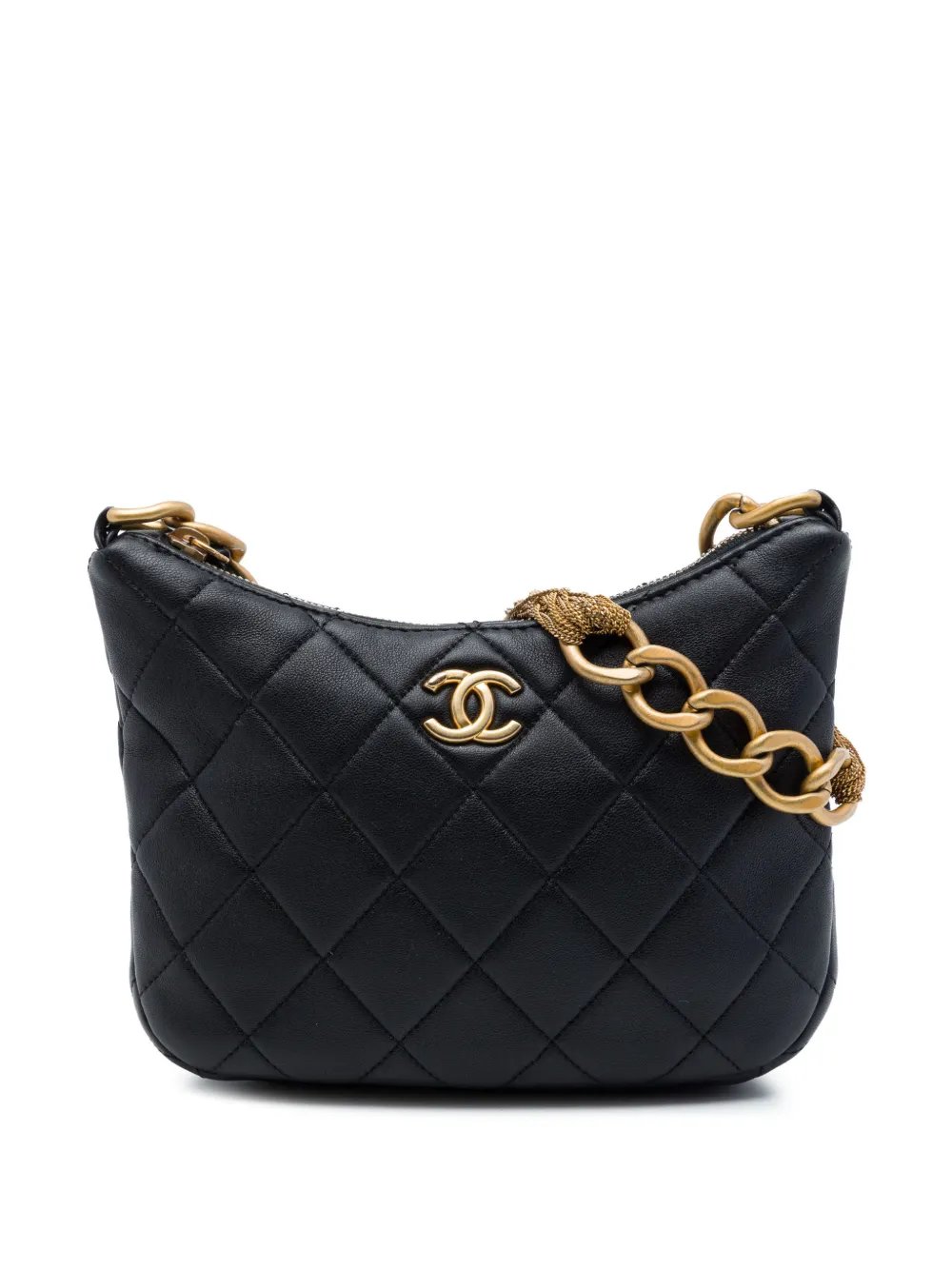 2021-2026 Paris Dakar Quilted Lambskin Mixed Chain hobo bag