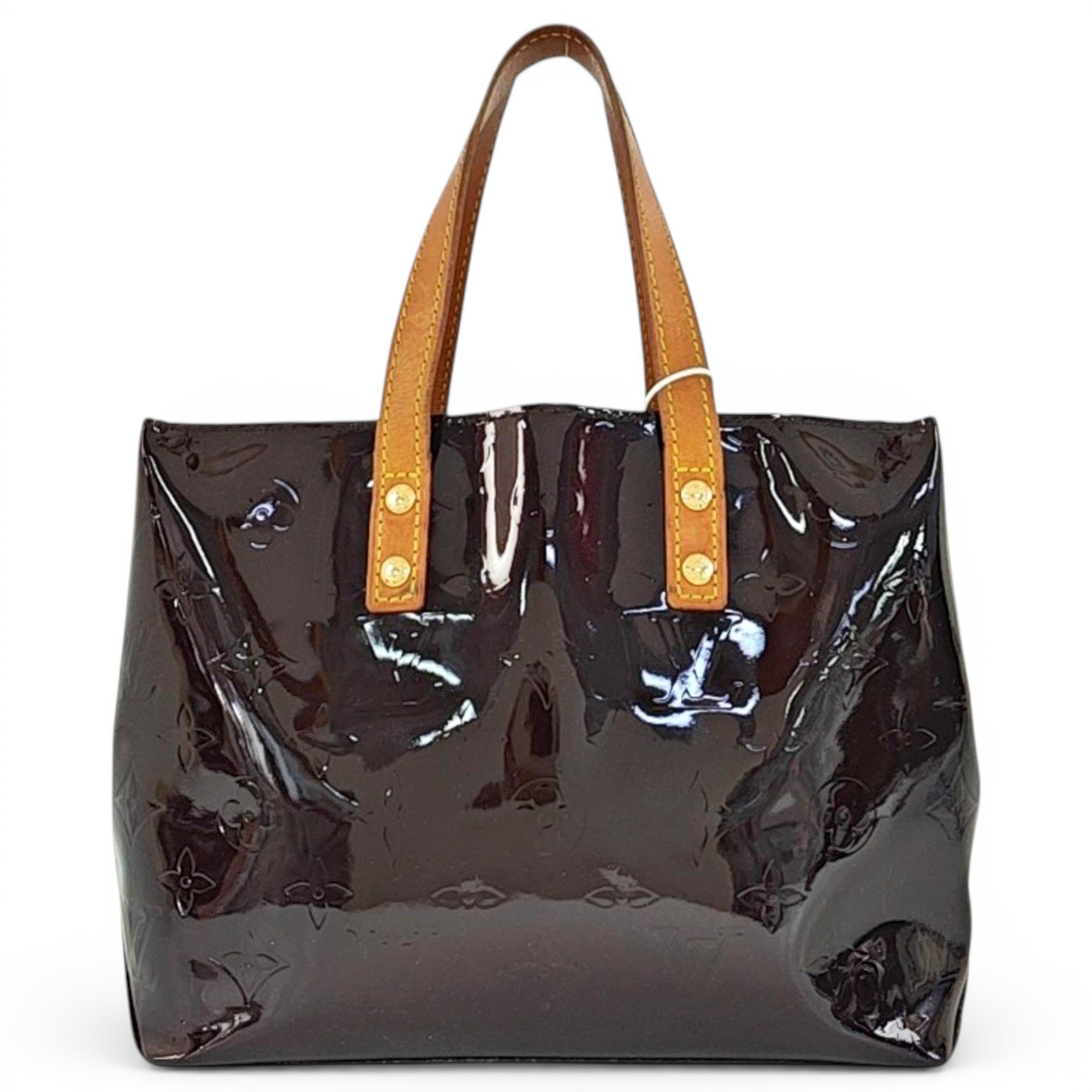 Reade patent leather handbag