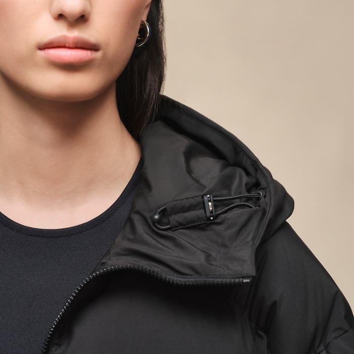 Noir Short Puffer Coat
