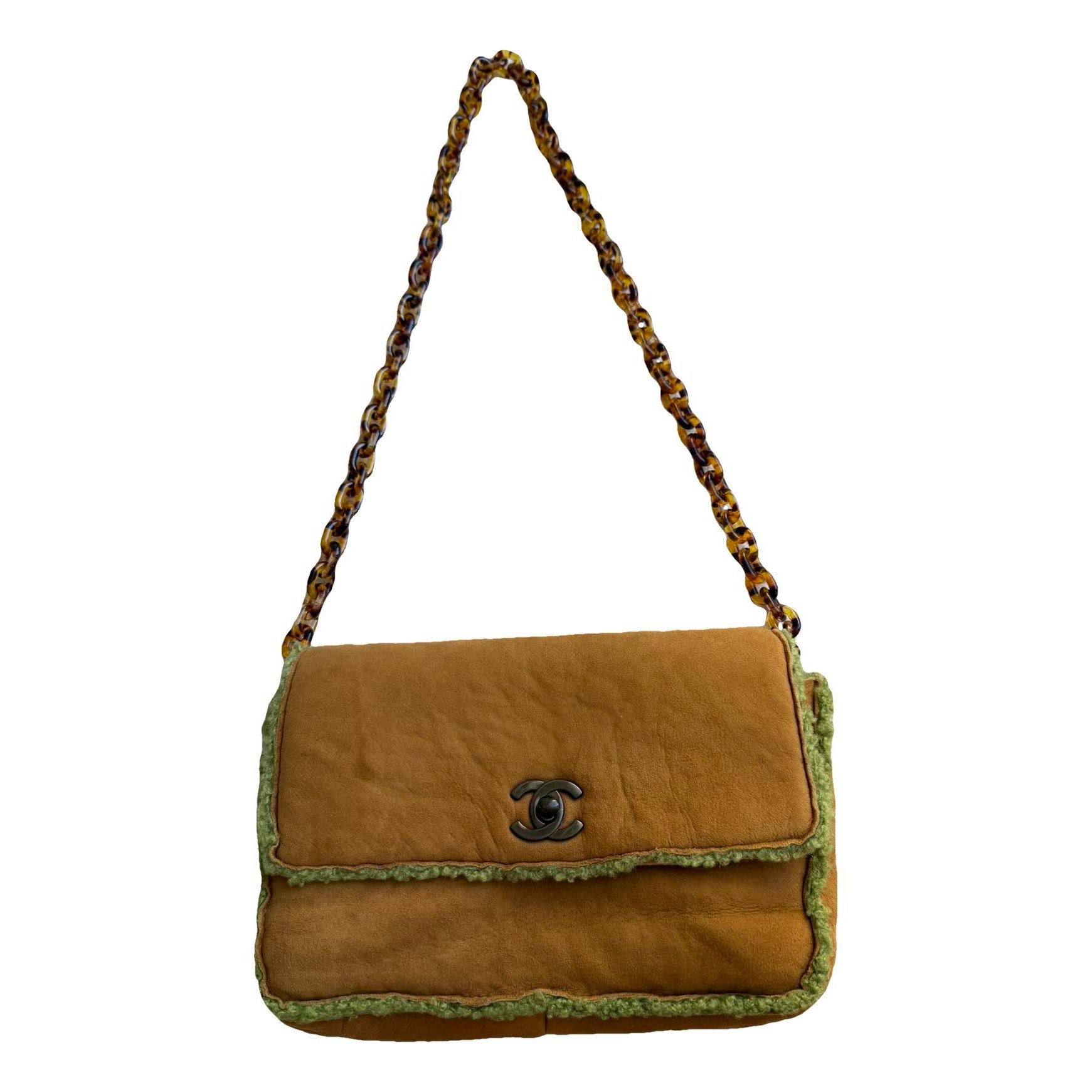 Faux fur handbag