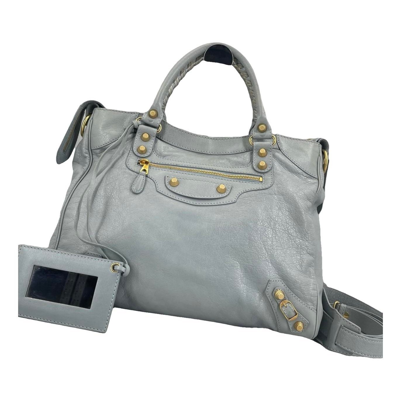 City leather handbag