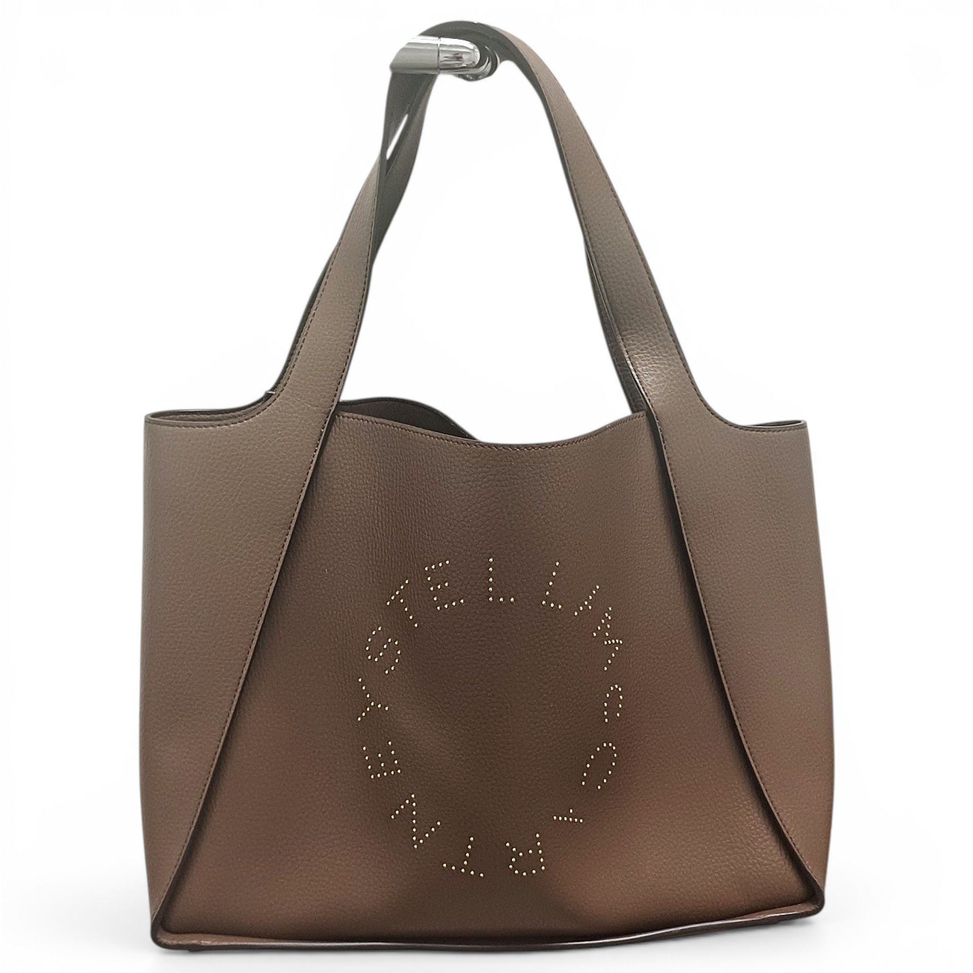 Logo vegan leather tote