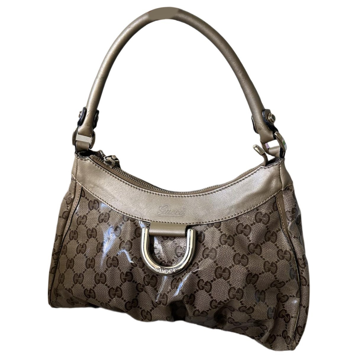 D-Ring patent leather handbag
