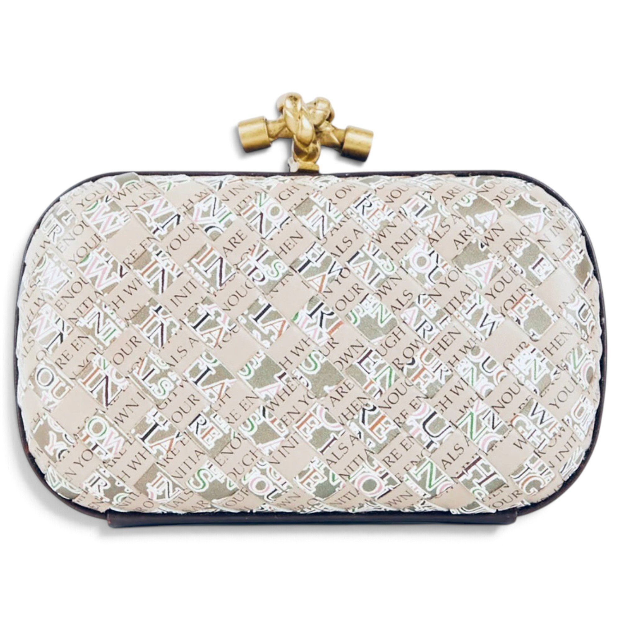 Pochette Knot leather clutch bag