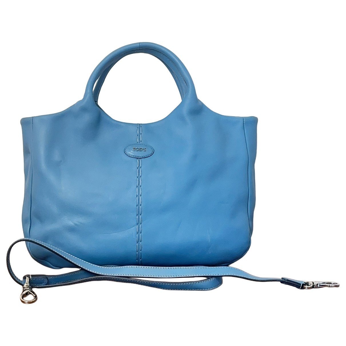 Shopping Media leather handbag