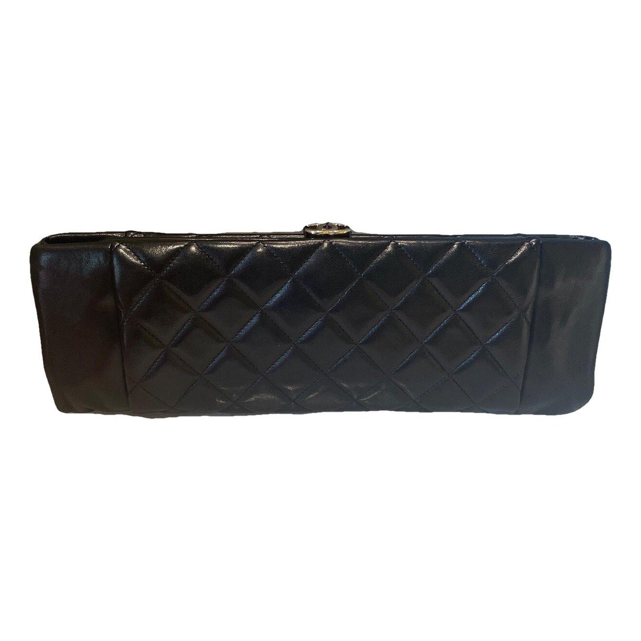Leather clutch bag