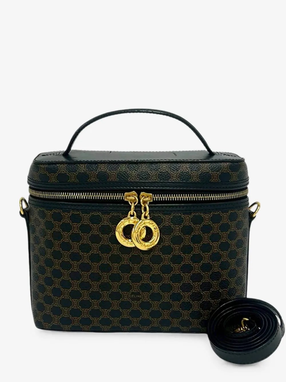 1996 Macadam Coated Canvas Vanity Bag satchel