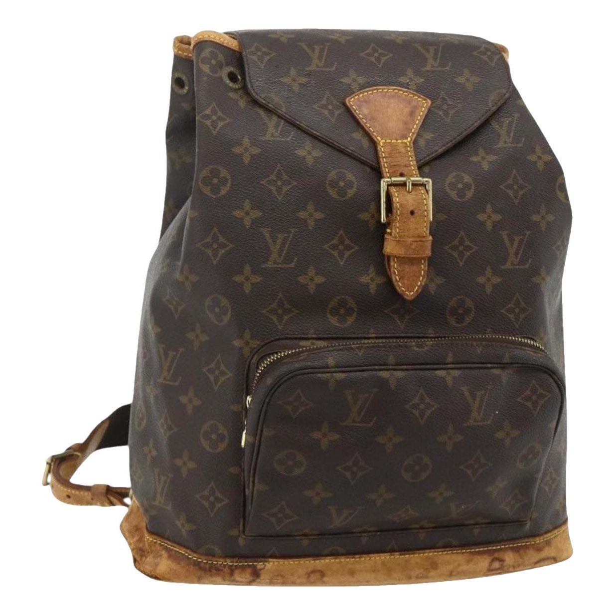 Montsouris Vintage leather backpack