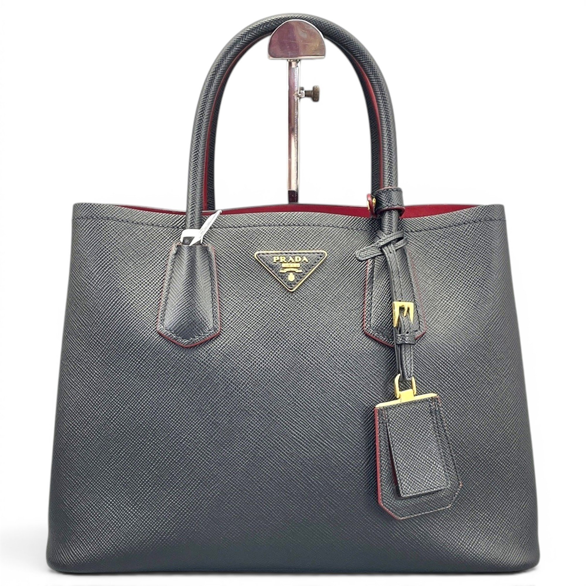 Double leather tote