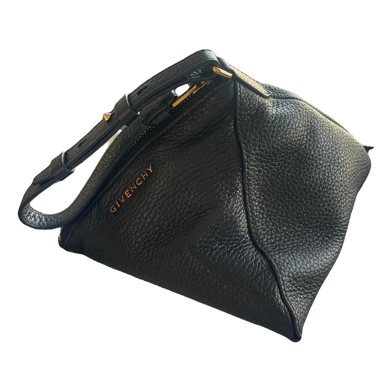 Leather clutch bag