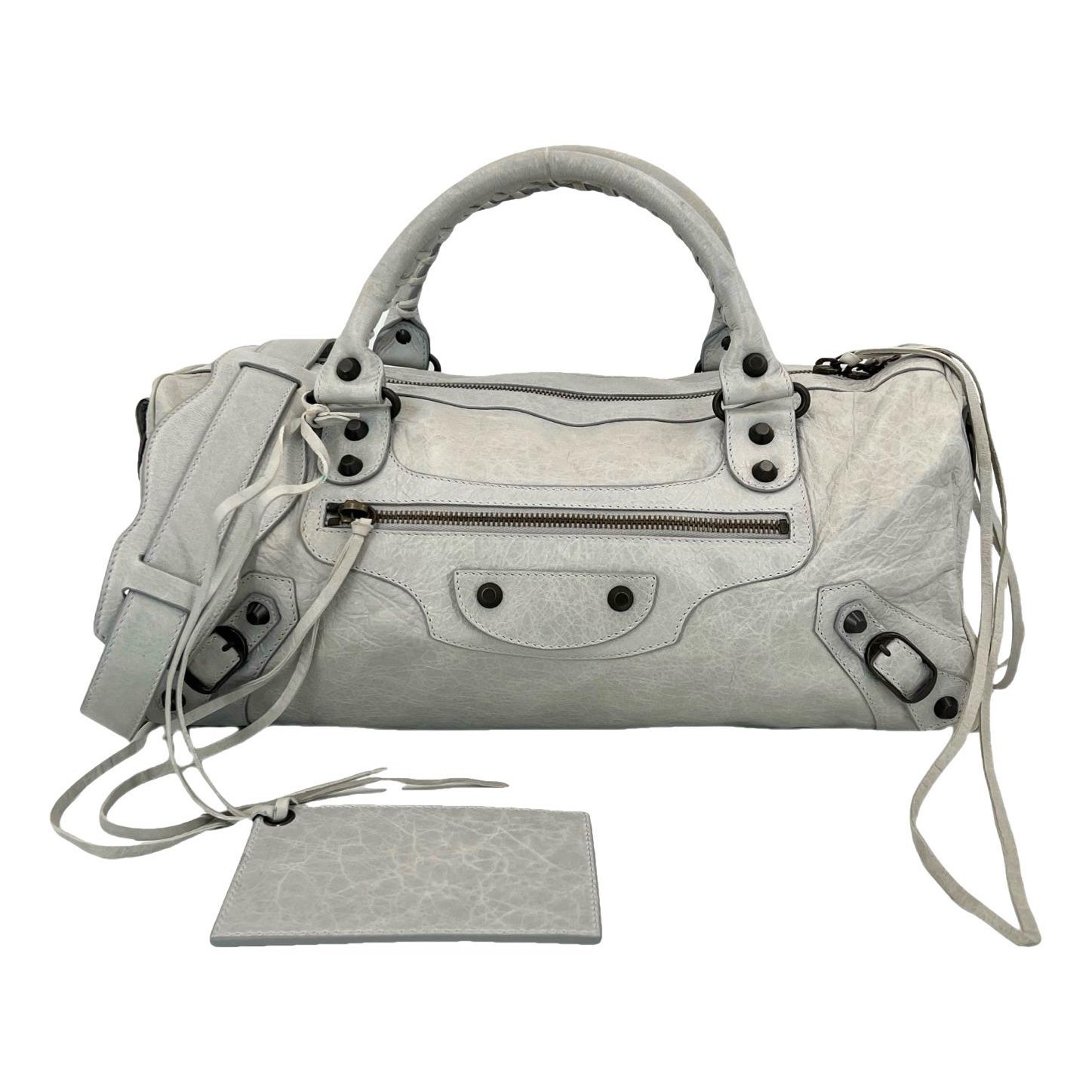 City leather handbag