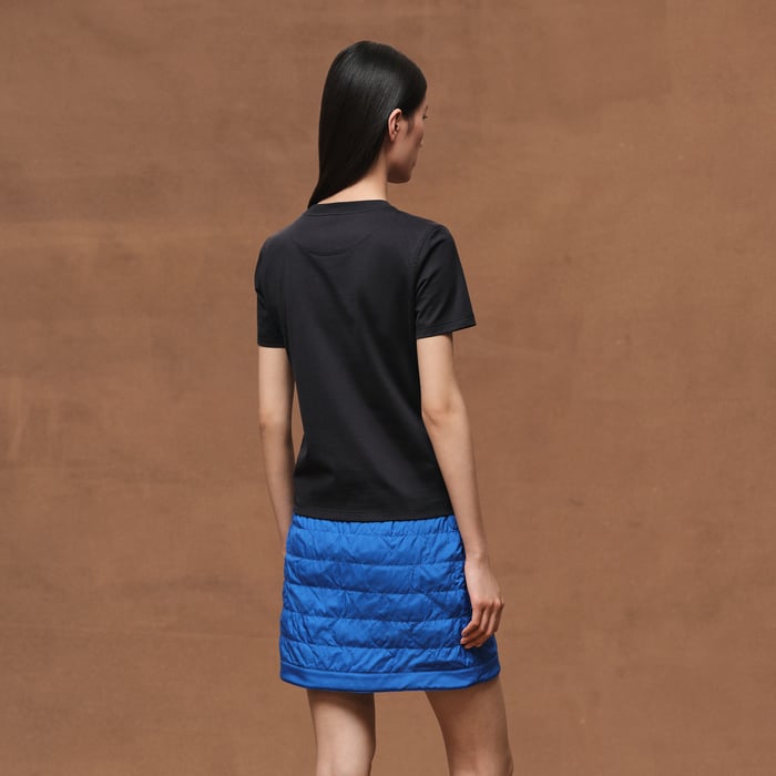 Bleu Noir Printed Micro T-shirt