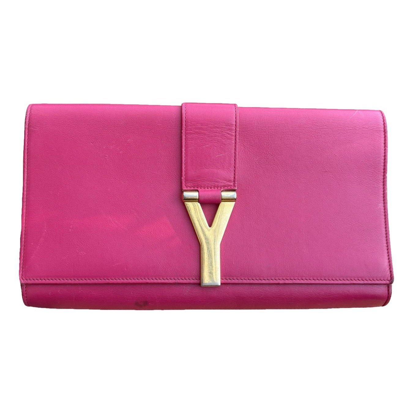 Leather clutch bag