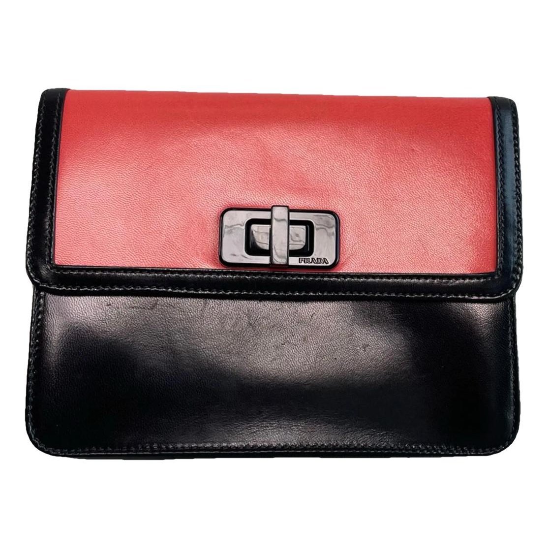 Leather clutch bag