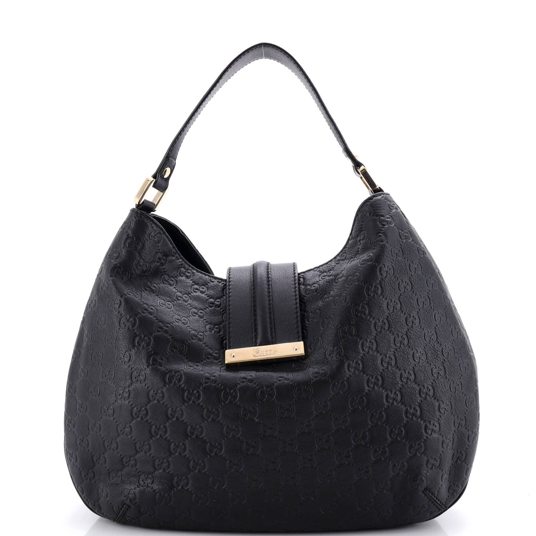 New Ladies Web Hobo Guccissima Leather Medium