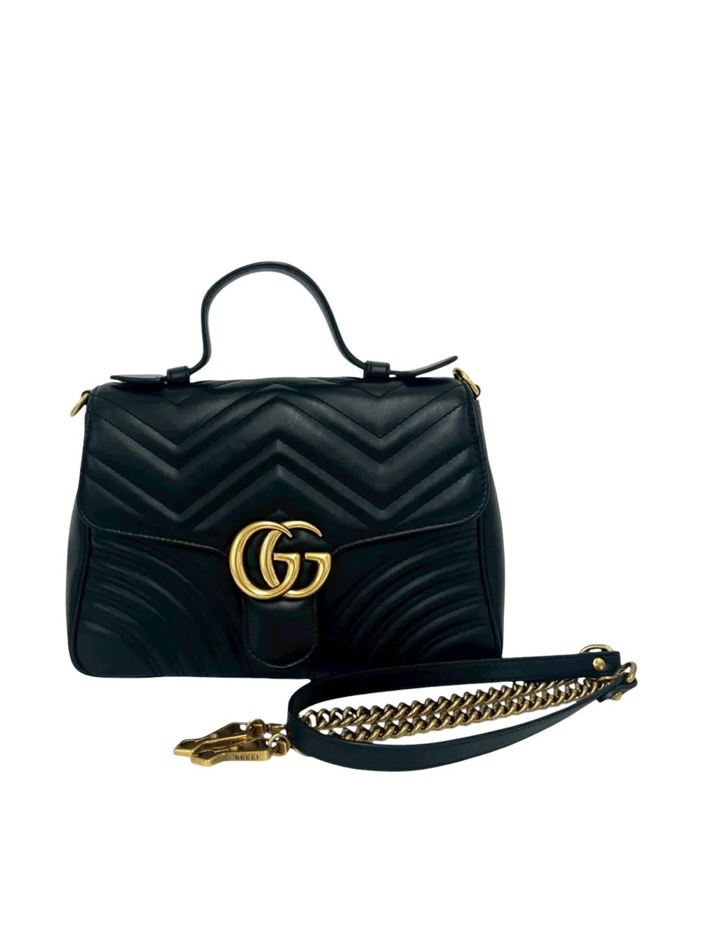 2000-2015 Small GG Marmont Matelasse Leather Top Handle satchel