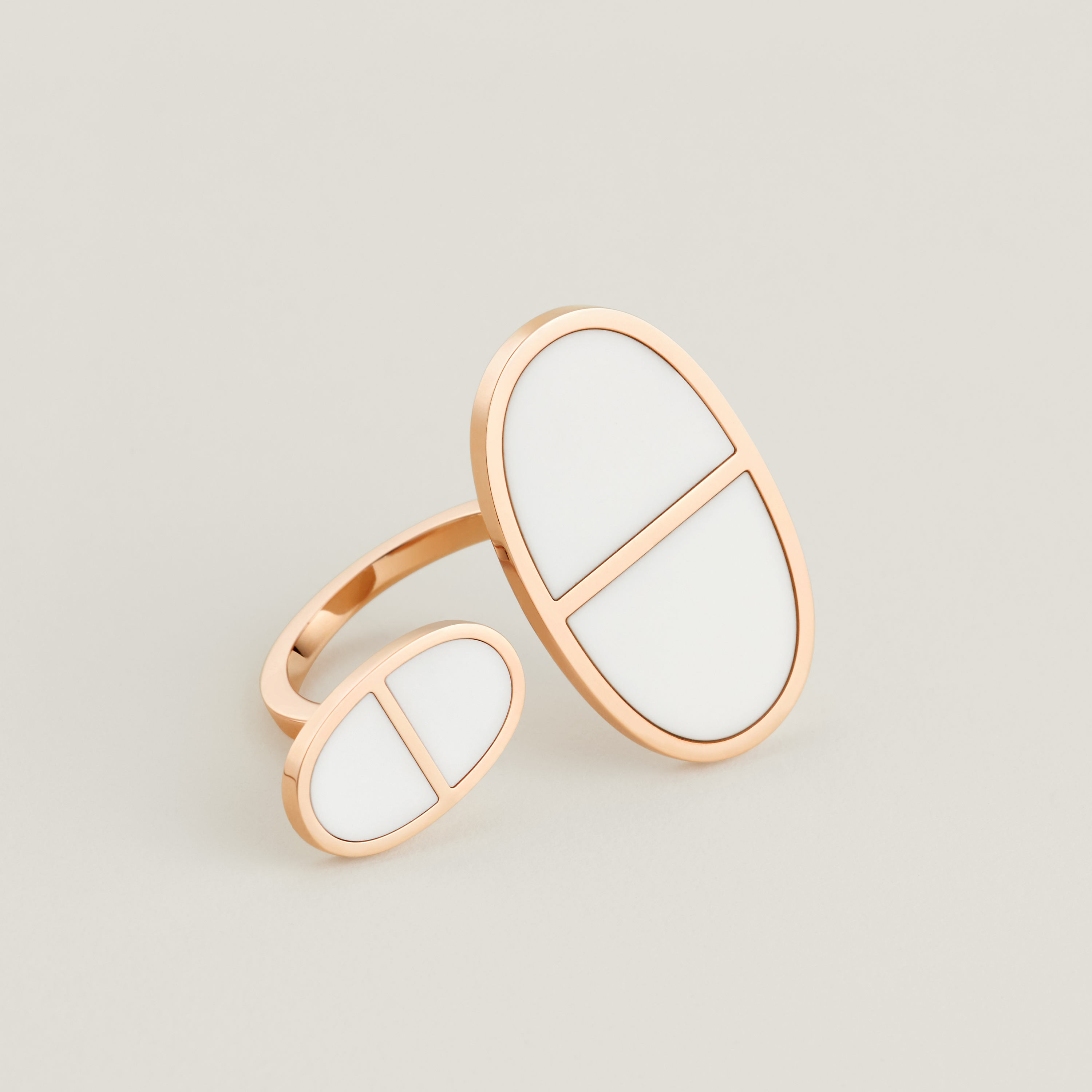 Chaine d'ancre Verso ring, very large model