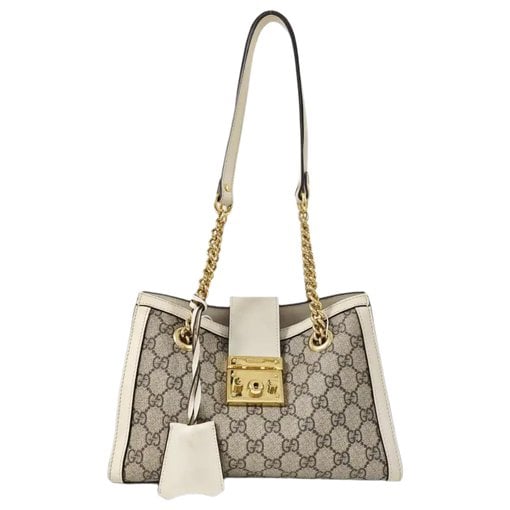 Padlock leather handbag