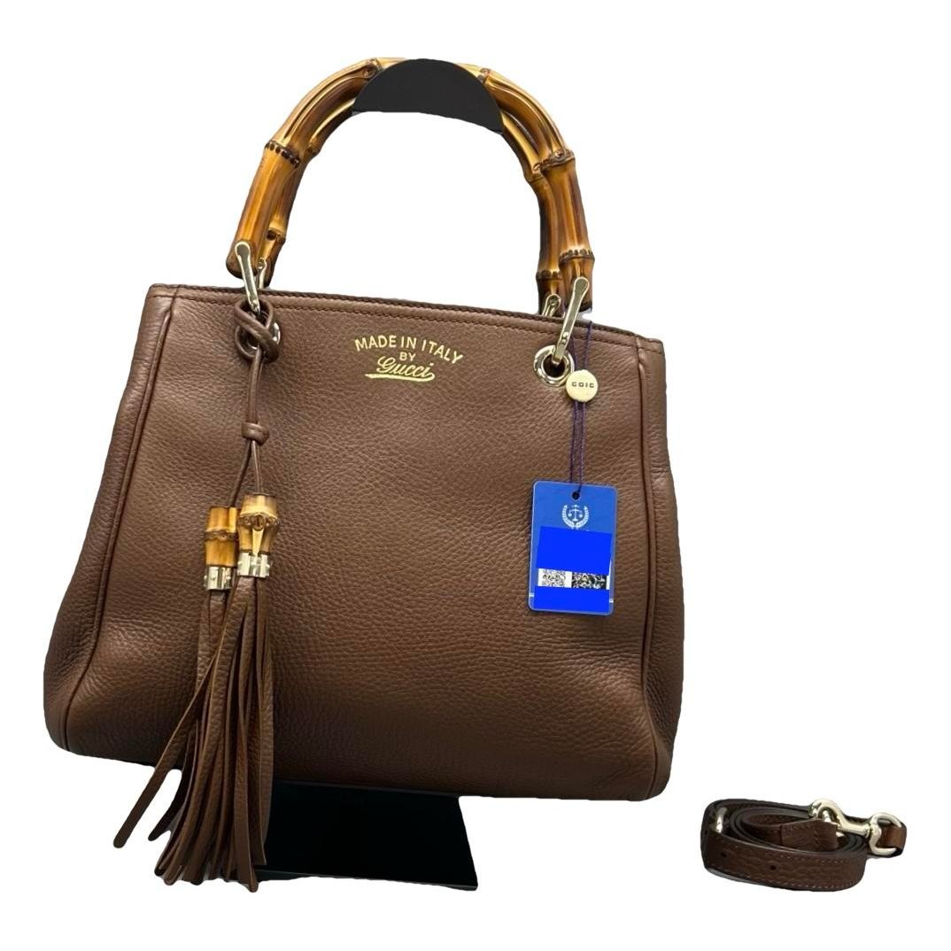 Bamboo leather handbag