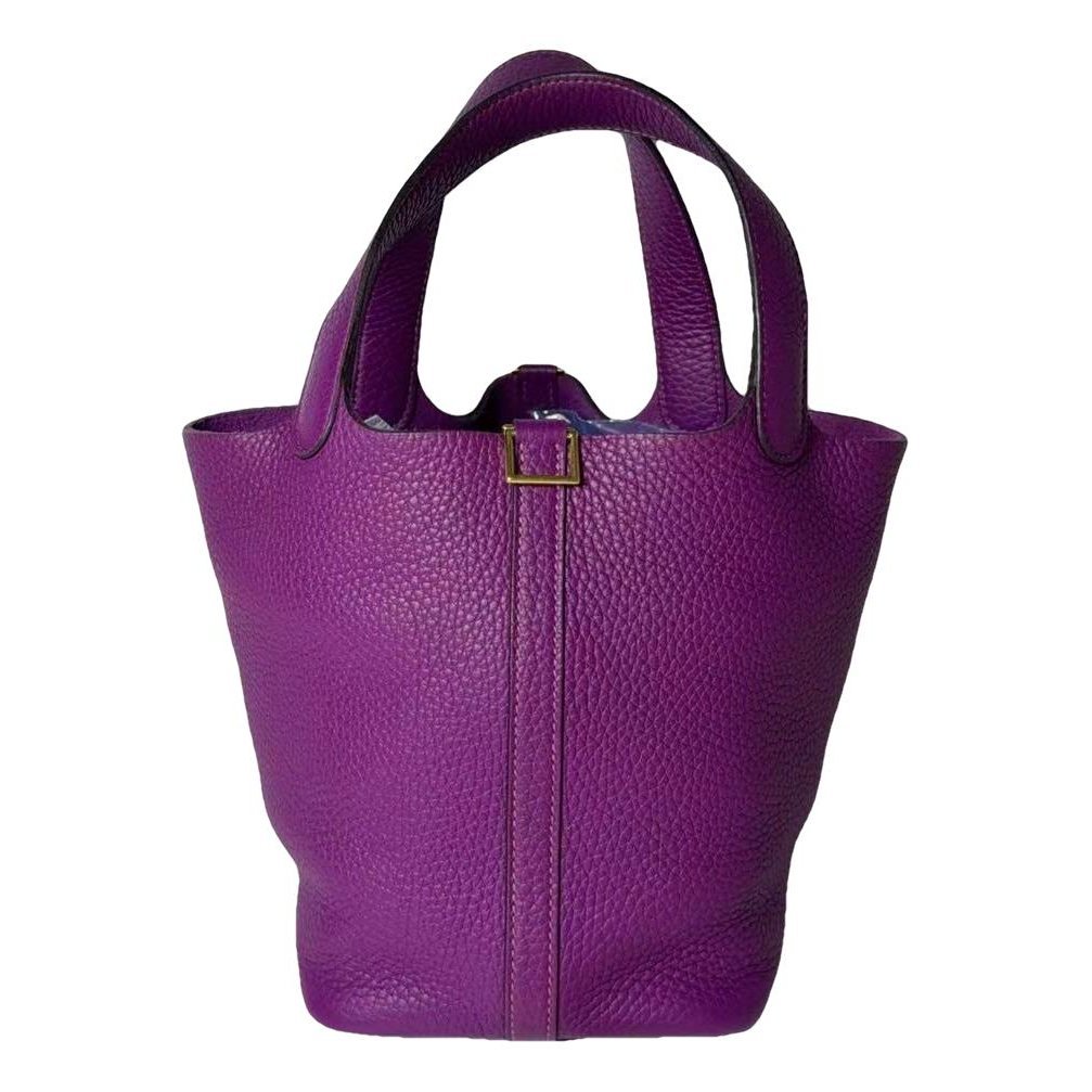 Picotin leather tote