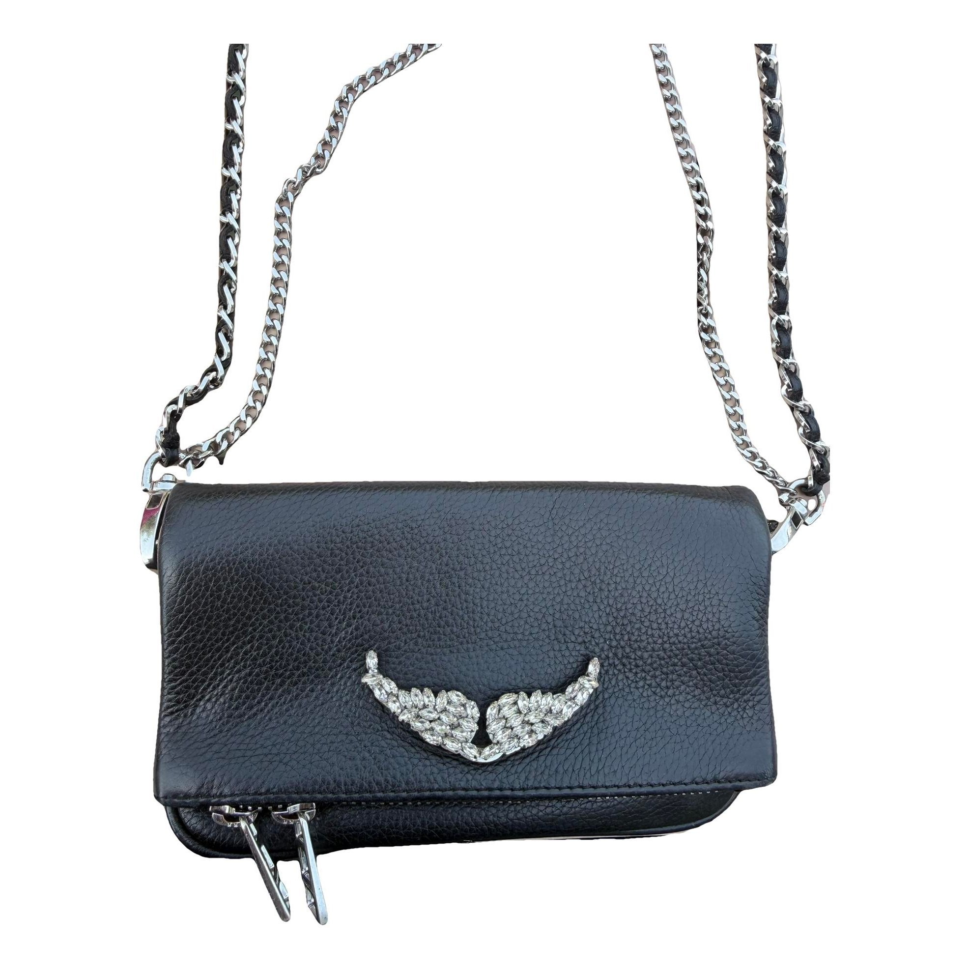 Rock leather clutch bag