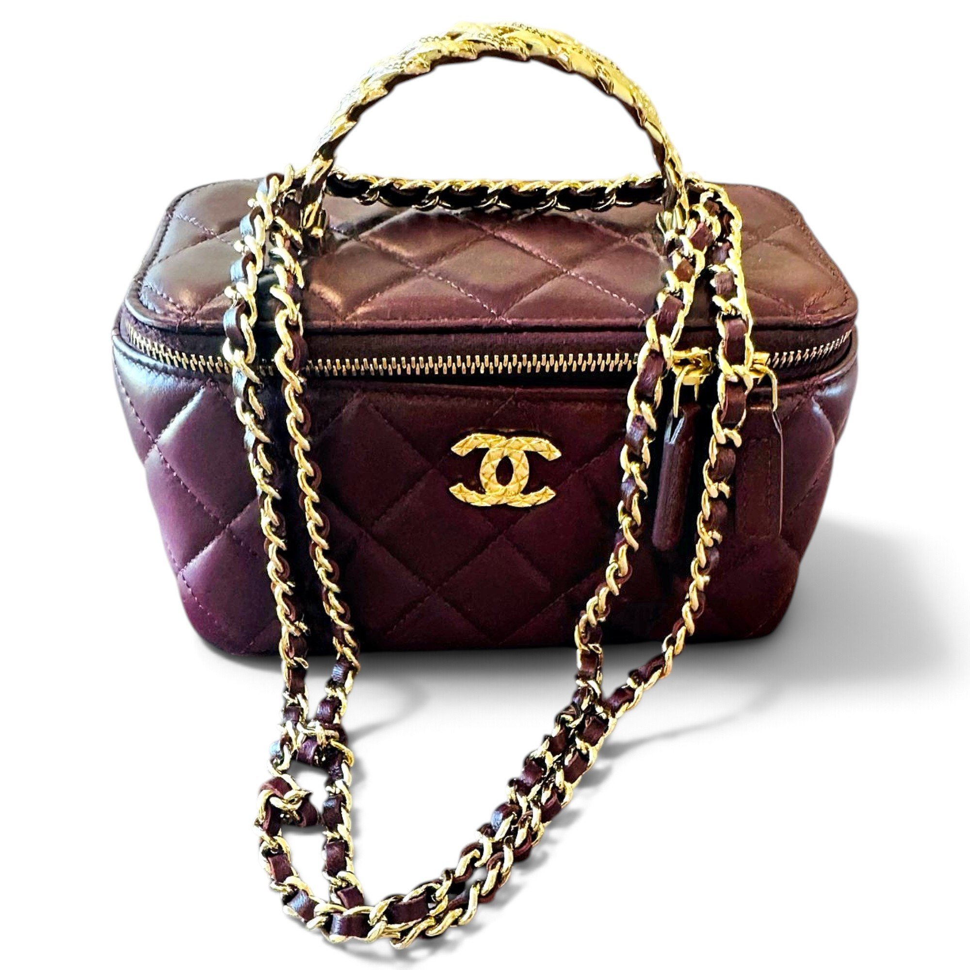 Trendy CC Vanity leather handbag