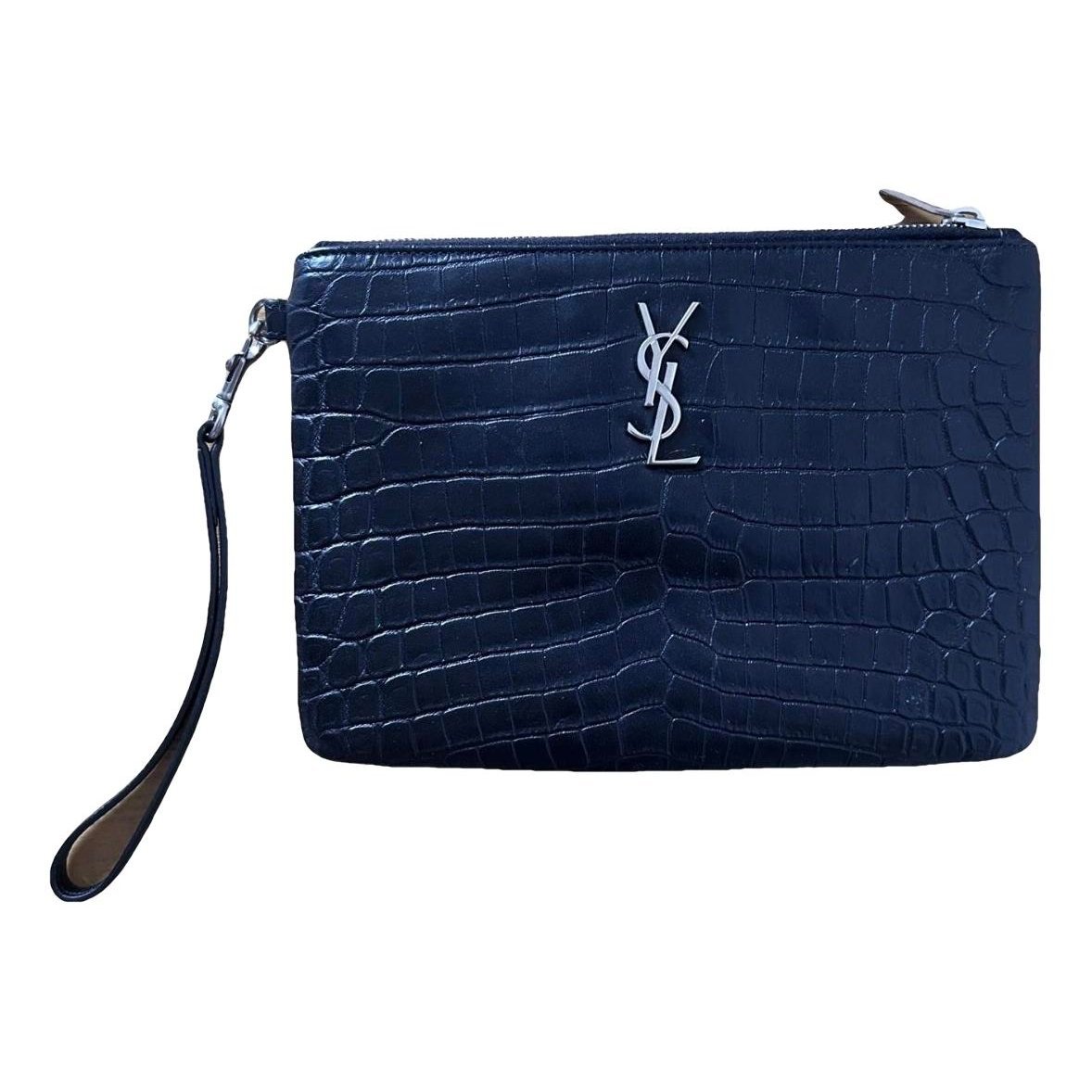 Leather clutch bag