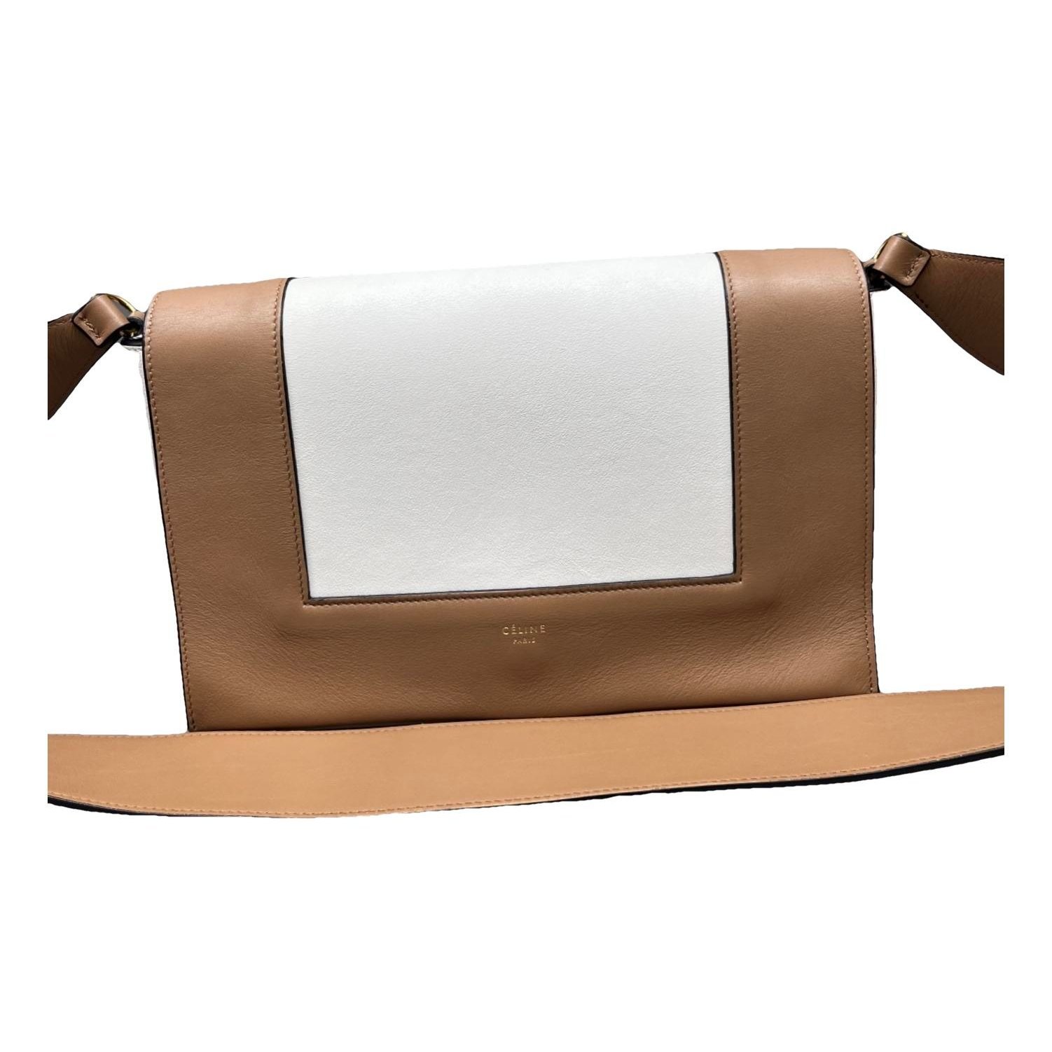 Frame leather handbag