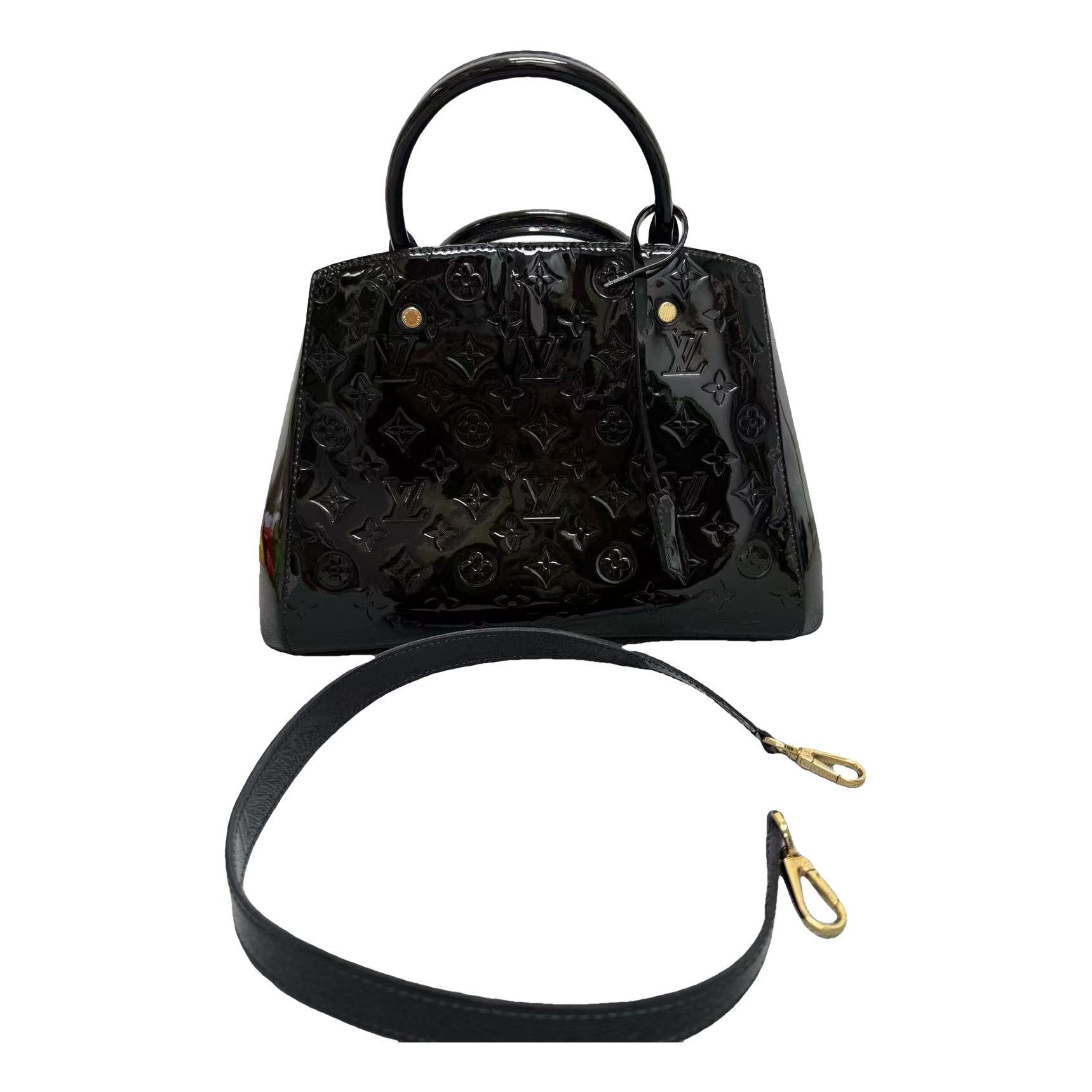 Montaigne patent leather satchel