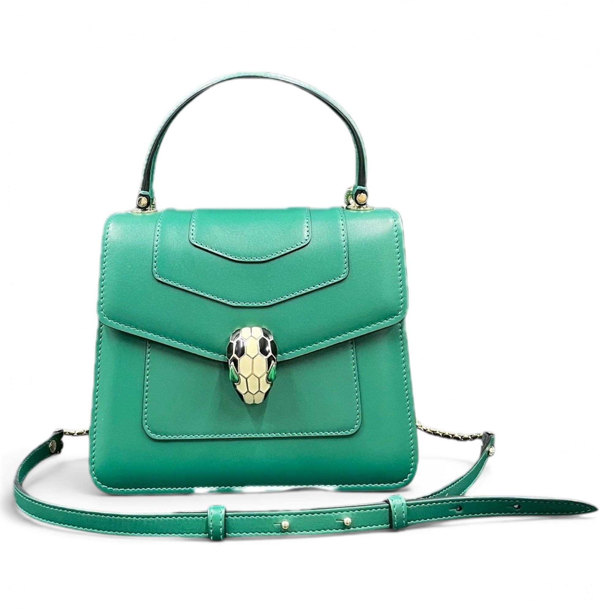 Serpenti leather handbag